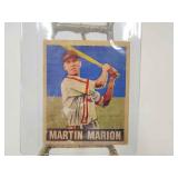 1948 leaf Marty Marion rookie estimate $200