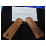New 1911 government checkered wood grips