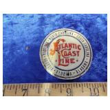 1954 post cereal metal railroad sign in the