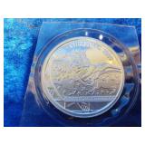 1999 Christmas 1 troy ounce silver round