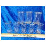 Vintage cottage cheese jars