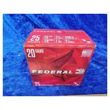 25rds 20 gauge 7/8 oz 7 and 1/2 shot