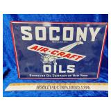 Porcelain Socony Oils standard oil company sign