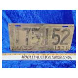 1931 Mass license plate