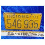 1931 license plate