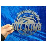 Newport Hill climb 2019 metal cutout sign