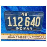 1948 Indian license plate