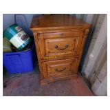 OAK 2 DRAWER FILING CABINET