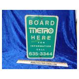 Metro bus Sign metal