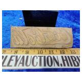 Brass Coca-Cola printing plate