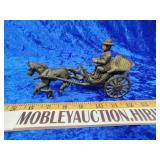 Amish buggy with gentlemen cast iron
