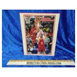 A.J Moye the block autograph hard plaque