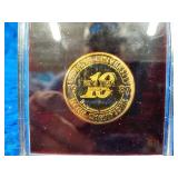 1987 Indiana University gold plated bronze token
