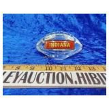Waterfall glass IU football paperweight