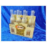 Orig A&W bottles and holder