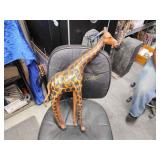 Vintage leather giraffe will not stand by itself