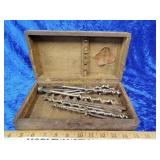 Antique drill bits with Bluegrass box