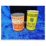 2 Vintage 2cycle cans McCulloch empty