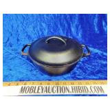 Older Lodge cast iron small Dutch oven