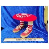 Vintage IU handmade footstool