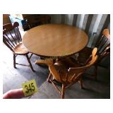 4 CHAIRS AND WOODEN TABLE-NO SHIPPING