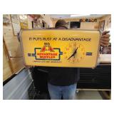 Big advantage muffler advertising clock lights up