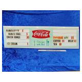 Rare orig 1950 AM 54 Menu sign metal
