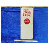 30"x12" things go better with Coke embossed sign