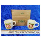 2 Funks seed corn mugs original shipping box