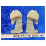 Large soapstone horse head bookends