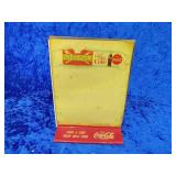 Original drink Coca-Cola menu from the old diners