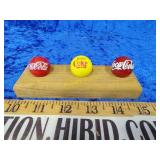 Vintage Coca-Cola shooter marbles stands not