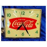1960s Coca-Cola clock working and lights up no