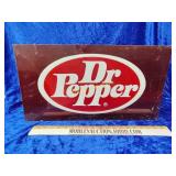 Embossed Dr pepper sign