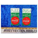 Coca-Cola pool and push signs