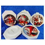 Coca-Cola Santa plate collection Franklin mint