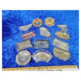 Vintage souvenir ashtrays different states