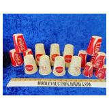 Assortment vantage wax Coca-Cola cups