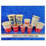 Assortment vantage wax Coca-Cola cups souvenirs