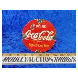 Porcelain drink Coca-Cola sign a good taste round