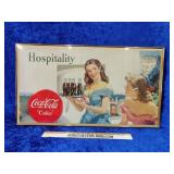 Orig 1948 litho Coke advertisement framed no