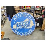 4ft farm bureau Kentucky insurance metal sign