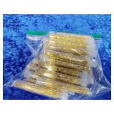 25 vials of gold flakes