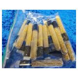 25 vials of gold flakes