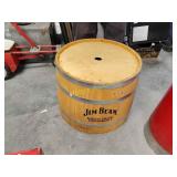 Jim beam half barrel display