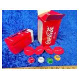 Four six gram fine silver bottle caps Coca-Cola