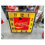 40"x40" Coca-Cola hanging clock no shipping
