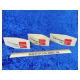 Three Coke paper hats