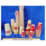 Huge lot of old wax Coca-Cola cups all years