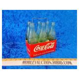 Cardboard six bottles vintage coke carry